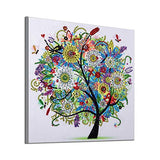 5D DIY Diamond Embroidery Spring Summer Autumn Winter Seasonal Flower Tree Shape Special Shape DIY Crystal Diamond Painting (D)