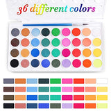 AROIC Watercolor Paint Set, with a Watercolor Paint, 36 Color，and a Package of 10 Brushes of Different Sizes, The Best Gift for Beginners, Children and Art Lovers.