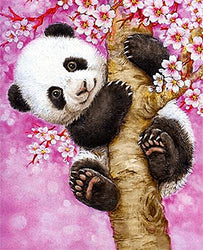 5D Diamond Painting Kit Baby Panda by VizuArts | Full Drill Canvas DIY Diamond Art Painting Kit Stress Relief Cross Stitch Paint by Numbers Craft for Home Decor (12x16in)