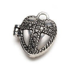 Bulk Buy: Darice DIY Crafts Charm Prayer Box Heart with Cross Antiqued Silver (3-Pack) BG2022