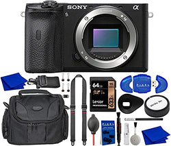 Sony Alpha A6600 Mirrorless Digital Camera Bundle with 64GB Memory Card, Peak Design Strap, Water Resistant Gadget Bag, Professional Cleaning Kit, Eyeshade + More | E-Mount APS-C Camera