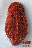 JD220 Extremely Long Sauvage BJD Wig Synthetic Mohair Doll Accessories (Carrot, 6-7inch)