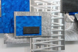 Statements2000 3D Silver, Blue & Black Contemporary Abstract Hand-Made Metal Wall Art - Metallic Home Accent, Home Decor, Modern Wall Sculpture - Focal Point by Jon Allen