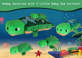 SUIYUEOUR Sea Turtle Stuffed Animal Set 15 Inch, Soft Plush Turtle Toy Sea Turtle Mom with 3 Little Baby Turtles Gift for Kids Girl Boy Birthday Party Favors Easter, Christmas