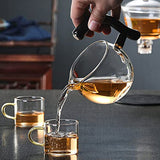 RORA Glass Teapot Set Glass Automatic Lazy Tea Set Magnetic Rotating Kungfu Heat-Resistant Teapot Set