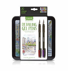 Crayola Signature Detailing Gel Pens, Metallic and Glitter, Art Set, Adult Coloring, Gift