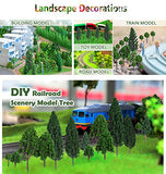 hatisan 37pcs Mixed Model Trees 1.45-5.5 inch (3.7 -14 cm), Ho Scale Trees Diorama Supplies, Model Train Scenery, Fake Trees for Projects, DIY Scenery Landscape Woodland Scenery - Multiple Type