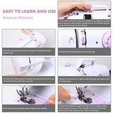 UPFOX Mini Sewing Machine for Beginners maquina de coser Handheld Portable Sewing Machine for Kids Small Beginner Sewing Machine with Double Thread and Free Arm 2-Speed with Foot Peda