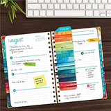 HARDCOVER Academic Year 2023-2024 Planner: (June 2023 Through July 2024) 5.5"x8" Daily Weekly Monthly Planner Yearly Agenda. Bookmark, Pocket Folder and Sticky Note Set (Rainbow Oak)