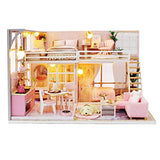MAGQOO 3D Dollhouse Miniature with Furniture, DIY House Kit with Dust Proof 1:24 Scale Creative Room Idea (Girlish Dream)