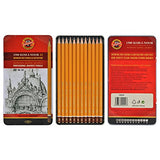 Koh-i-noor 12 ART Professional Graphite Pencils - Soft Grades 1502/II