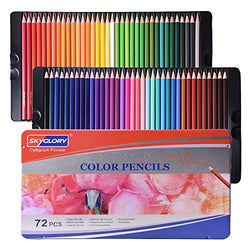 barsone 72-Color Colored Pencils Set, Color Pencils with Soft Core for Adult Coloring Books Artist Drawing Sketching Crafting Shading, Vibrant Colors with Metal Box