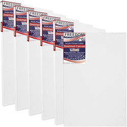 US Art Supply 24 X 36 inch Professional Quality Acid Free Stretched Canvas 6-Pack - 3/4 Profile