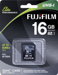 Fujifilm Elite 16GB SDHC Class 10 UHS-1 Flash Memory Card 600x / 90MB/s