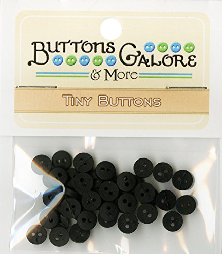 Buttons Galore BG1553 Tiny Round Buttons, 1/4", Black