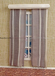 Miniature curtains 1:6 scale for Barbie Dollhouse play-scale 12 inch dolls accessories role-playing games