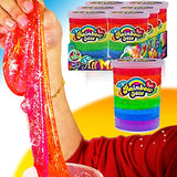 JA-RU Mega 1Lb Rainbow Putty Slime Kit Neon Glitter Colors (2 Units) Unicorn Colors Glitter Putty Crystal Clear Slime Fidget Toy Squishy & Stretchy Arts & Craft Girls Party Favor Toy Supplies 4636-2s
