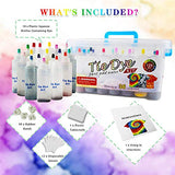 Kids Tie Dye Kit, 123PCS 18 Vibrant Colours Tie Dye DIY Set Fabric Textile Paints School Party Art Craft Supplies for Kid Teen Boys Girls