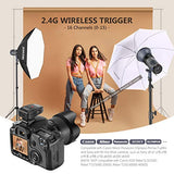 Neewer ML300 300W GN60 Outdoor Studio Flash Strobe Li-ion Battery Powered Monolight with 2.4G Wireless Trigger, 1000 Full Power Flashes, Recycle in 0.4-2.5 Sec, Bowens Mount