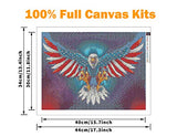 5D Diamond Painting Kits for Adults,American Flag Eagle Full Drill Round Crystal Rhinestone Arts Craft for Home Wall Room Decor 12 x 16 inch
