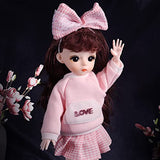 BJD Dolls Girl 12 Inch 1/6 SD Dolls with 13 Removable Joints for Doll Toys, Cute Doll Toy with Clothes and Shoes, Birthday Gift for Age 3 4 5 6 7 8 Year Old Girls (fenfen)