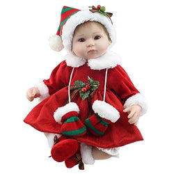Minidiva Reborn Baby Doll RB101, 100% Handmade Soft Silicone 17" /42cm Lifelike Christmas Doll for Children