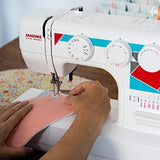 Janome MOD-19 Easy-to-Use Sewing Machine with 19 Stitches, Automatic Needle Threader and 5-Piece