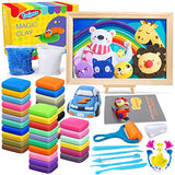 Modeling Clay Kit, 36 Colors Air Dry Magic Clay, Ultra Light Soft DIY Molding Clay with Tools Photo Frame Foam Clay Accessories, Creative Arts and Crafts Gift for Kids Boys Girls Age 3-12 Year Old