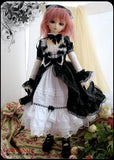 Free Gift 1/4 MSD DDD BJD Dress Suit Outfit Lolita Dress Doll Dollfie LUTS/ Black and White Mist Style / White + Black