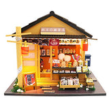 Dollhouse Miniature with Furniture, DIY Wooden Doll House Kit Japanese-Style Plus Dust Cover and Music Movement, 1:24 Scale Creative Room Idea Best Gift for Children Friend Lover （M914）