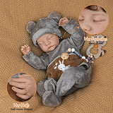 JIZHI Lifelike Reborn Baby Dolls - 17-Inch Baby Soft Skin Realistic-Newborn Baby Dolls Cloth Body Real Life Boy Dolls with Feeding Accessories for Collection & Kids Age 3 +