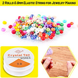 Bead Kits for Bracelet Making, 4000 Pcs 4mm Small Pony Seed Beads for Jewelry Supplies with Alphabet Letter Beads Elastic String Cords Pendant Charms for Kids DIY Necklaces Art Crafting