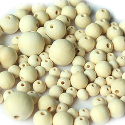 150 PCS Natural Round Wood Beads Wooden Beads Loose Wood Spacer Beads for DIY Jewelry Making, 5