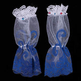 SM SunniMix 1/3 BJD Smart Dolls Clothes - Embroidery Flowers Dress for Dollfie DOD DZ AS Party Outfit Blue