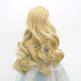 1/3 High Temperature Synthetic Fiber Long Light Brown Big Wavy Hair Wig for 1/3 1/4 1/6 BJD SD Doll