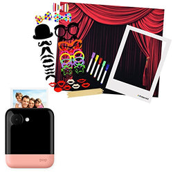Polaroid POP Instant Camera (pink) + Polaroid All-In-One Photo Booth Kit – Includes Backdrop, Fun
