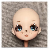 NINA NUGROHO 1/6 BJD Doll Head Makeup Anime Doll with Blue Grey Color Eyes Cartoon Cute Doll Mold Accessories for 30cm Doll Body Toys Styling Dress Up Dollhouse DIY Mini Cute Accessories