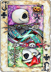 DIY 5D Full Drill Poker Jack Skull Skeleton Square Diamond Painting by Number Kits for Adults and Children Crystal Rhinestone Cross Stitch for Wall Decoration Halloween 30x40cm/11.8x15.8inch