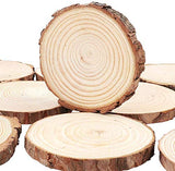 Unfinished Natural Wood Slices 30 Pcs 3.5-4 inch Craft Wood kit Circles Crafts Christmas Ornaments DIY Crafts with Bark for Crafts Rustic Wedding Decoration by William Craft (3.5-4inch)
