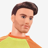 Ken Doll, Barbie Looks, Brown Hair with Beard, Color Block Tee & Blue Shorts, Light Blue Sneakers, Style and Pose, Fashion Collectibles