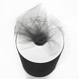 Craft and Party, 6" by 200 Yards (600 ft) Fabric Tulle Spool for Wedding and Decoration. Value Pack. (Black)