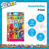 Scentos Fruity Scented Gel Ink Pens for Ages 3+ - Assorted Colorful Pens for Journaling & Drawing - 8 Pack