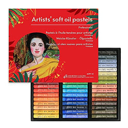 (48 Colors) VIOLETTO Non Toxic Soft Oil Pastels for Artist and Professional, Set of 48 Assorted Colors