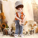 UCanaan 1/6 BJD Dolls Clothes Set for 11.5In-12In Fashion Jointed Dolls 30cm Poseable Dolls-Cool Qi