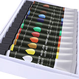 Acrylic Paint Set By Color Technik, Professional Artist Quality, Palette Included, 12 Aluminium Tubes, Best Colors For Painting Canvas, Wood, Clay, Fabric, Nail Art and Ceramic, Rich Pigments, Gift Me