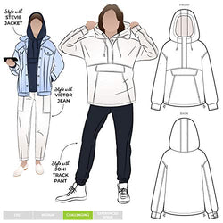 Style Arc Sewing Pattern - Kennedy Hooded Top (Sizes 10-22)