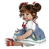 Adora ToddlerTime "Daisy Delight" Doll with hand-sewn Gingham Dress and red summer sandals