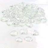 Weoxpr 100pcs Glass Cabochons Clear Dome Tiles for Cameo Pendants Photo Craft Jewelry Making(Round,