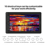 2021 HUION KAMVAS 16 Graphics Drawing Tablet with Screen Full-Laminated Android Support Graphic Monitor with 8192 Level Pressure Battery-Free Stylus Tilt 10 Express Keys, Stand 10pcs Felt Nibs