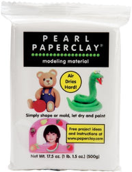 Creative Paperclay Pearl Paper Clay for Modeling Compound, 16-Ounce, White